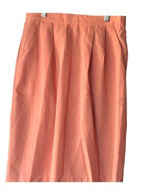 Sag Harbor Size 14 Peach Straight Knee Length Skirt Lightweight Woven Fabric